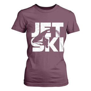 Jet Ski Rider T Shirt For Women Water Sports Watercraft Skiing Jetski TS11 Maroon Print Your Wear