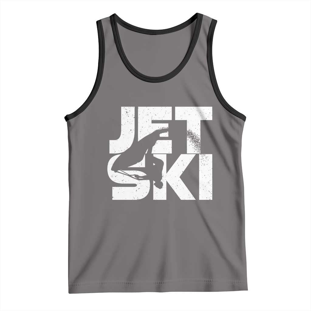 Jet Ski Rider Tank Top Water Sports Watercraft Skiing Jetski TS11 Deep Heather Black Print Your Wear