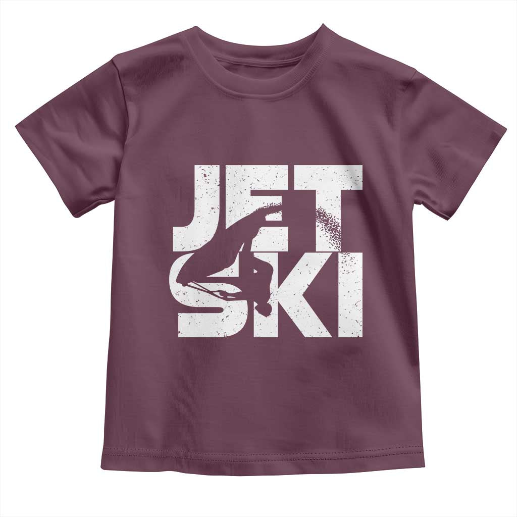 Jet Ski Rider Toddler T Shirt Water Sports Watercraft Skiing Jetski TS11 Maroon Print Your Wear