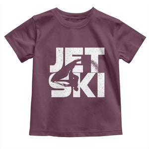 Jet Ski Rider Toddler T Shirt Water Sports Watercraft Skiing Jetski TS11 Maroon Print Your Wear