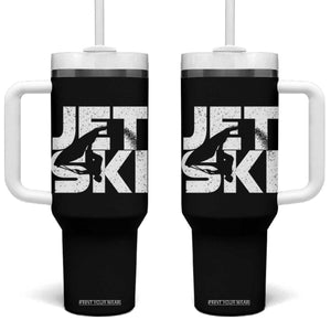 Jet Ski Rider Tumbler With Handle Water Sports Watercraft Skiing Jetski TS11 One Size: 40 oz Black Print Your Wear