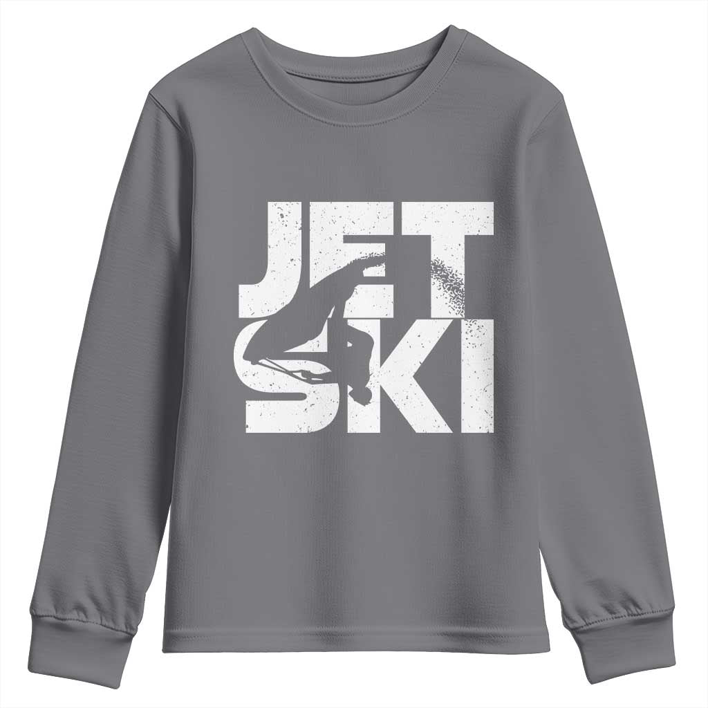 Jet Ski Rider Youth Sweatshirt Water Sports Watercraft Skiing Jetski TS11 Charcoal Print Your Wear