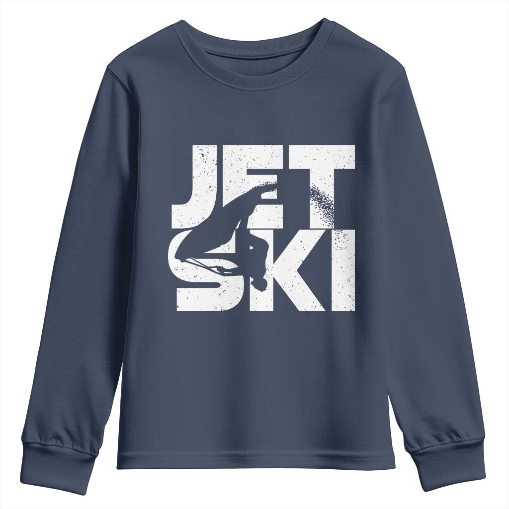 Jet Ski Rider Youth Sweatshirt Water Sports Watercraft Skiing Jetski TS11 Navy Print Your Wear