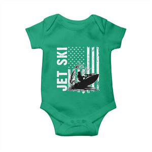Jet Ski Lover Baby Onesie Vintage Ski Rider American Flag Water Sport TS11 Irish Green Print Your Wear