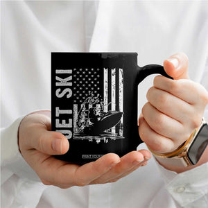 Jet Ski Lover Coffee Mug Vintage Ski Rider American Flag Water Sport TS11 Print Your Wear