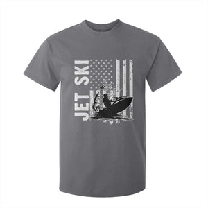 Jet Ski Lover T Shirt For Kid Vintage Ski Rider American Flag Water Sport TS11 Charcoal Print Your Wear