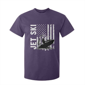 Jet Ski Lover T Shirt For Kid Vintage Ski Rider American Flag Water Sport TS11 Purple Print Your Wear