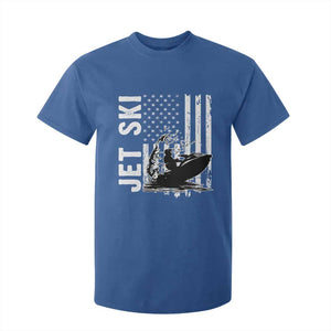 Jet Ski Lover T Shirt For Kid Vintage Ski Rider American Flag Water Sport TS11 Royal Blue Print Your Wear