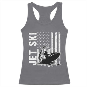 Jet Ski Lover Racerback Tank Top Vintage Ski Rider American Flag Water Sport TS11 Charcoal Print Your Wear