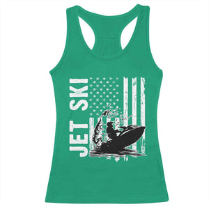 Jet Ski Lover Racerback Tank Top Vintage Ski Rider American Flag Water Sport TS11 Irish Green Print Your Wear