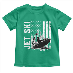Jet Ski Lover Toddler T Shirt Vintage Ski Rider American Flag Water Sport TS11 Irish Green Print Your Wear