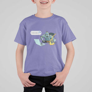 Funny I Am Not A Robot T Shirt For Kid Captcha Bot Login Programmer Computer TS11 Violet Print Your Wear