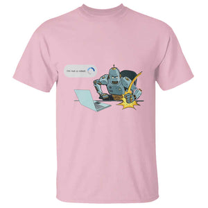 Funny I Am Not A Robot T Shirt Captcha Bot Login Programmer Computer TS11 Light Pink Print Your Wear