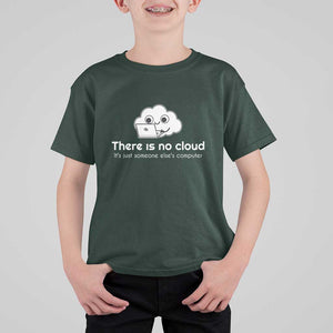 Funny Programmer T Shirt For Kid There Is No Cloud It's Just Someone Else's computer TS11 Dark Forest Green Print Your Wear