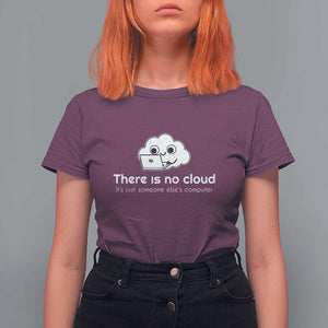 Funny Programmer T Shirt For Women There Is No Cloud It's Just Someone Else's computer TS11 Maroon Print Your Wear