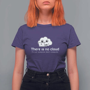 Funny Programmer T Shirt For Women There Is No Cloud It's Just Someone Else's computer TS11 Purple Print Your Wear