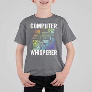Computer Technician T Shirt For Kid Computer Whisperer IT Tech Support Devices TS11 Charcoal Print Your Wear