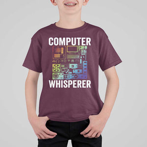 Computer Technician T Shirt For Kid Computer Whisperer IT Tech Support Devices TS11 Maroon Print Your Wear