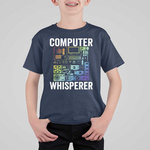 Computer Technician T Shirt For Kid Computer Whisperer IT Tech Support Devices TS11 Navy Print Your Wear