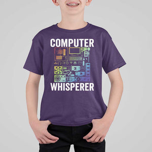 Computer Technician T Shirt For Kid Computer Whisperer IT Tech Support Devices TS11 Purple Print Your Wear