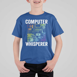 Computer Technician T Shirt For Kid Computer Whisperer IT Tech Support Devices TS11 Royal Blue Print Your Wear