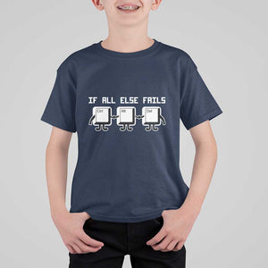 Funny Developer T Shirt For Kid If All Else Fails Ctrl Alt Del Keyboard Computer TS11 Navy Print Your Wear