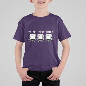 Funny Developer T Shirt For Kid If All Else Fails Ctrl Alt Del Keyboard Computer TS11 Purple Print Your Wear