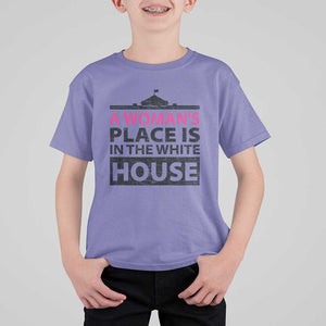 A Woman's Place Is In The White House T Shirt For Kid President Quote 2024 TS11 Violet Print Your Wear