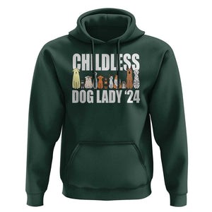 Childless Dog Lady 24 Hoodie Harris For President Puppy TS11 Dark Forest Green Print Your Wear