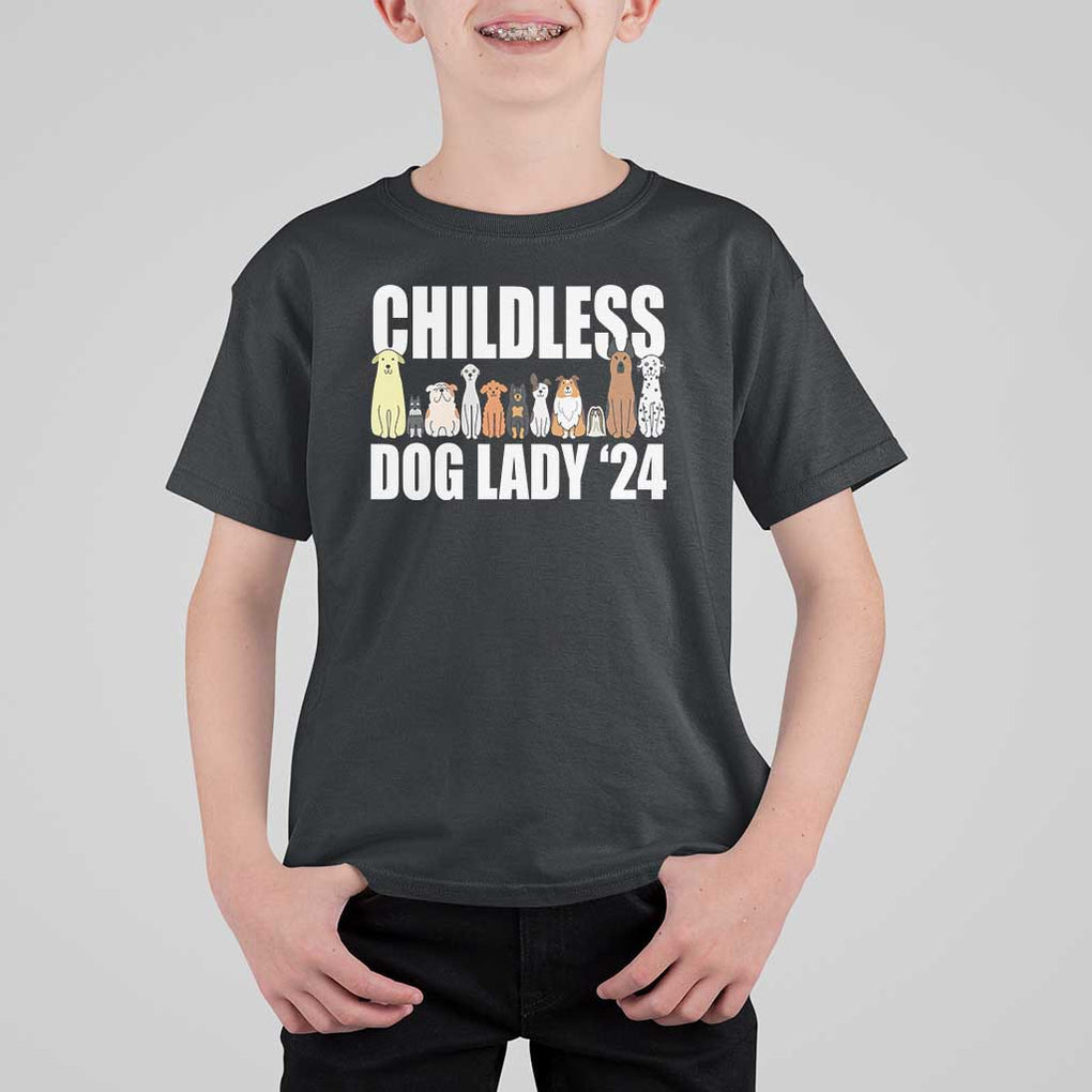 Childless Dog Lady 24 T Shirt For Kid Harris For President Puppy TS11 Black Print Your Wear