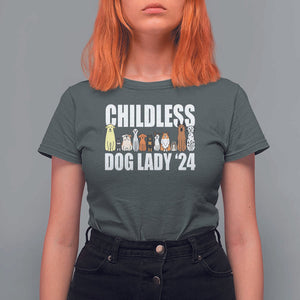 Childless Dog Lady 24 T Shirt For Women Harris For President Puppy TS11 Dark Heather Print Your Wear
