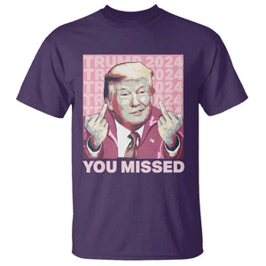 Funny Trump 2024 T Shirt You Missed Pink Presidential Election TS11 Purple Print Your Wear
