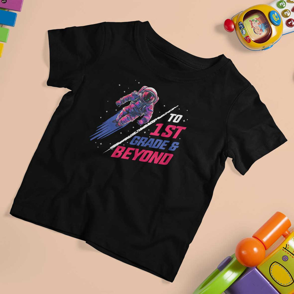 Back To School Space T Shirt For Kid To First Grade And Beyond Astronaut TS11 Black Print Your Wear