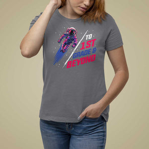 Back To School Space T Shirt For Women To First Grade And Beyond Astronaut TS11 Charcoal Print Your Wear