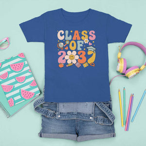 Class Of 2037 T Shirt For Kid Back To School Retro Groove Flower Pencil Apple TS11 Royal Blue Print Your Wear