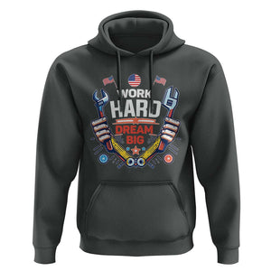Motivational Quote Hoodie Work Hard Dream Big Labor Day TS11 Dark Heather Print Your Wear