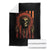 Native American Indian Chief Skull Headdress Vintage USA Flag Throw Blanket TS11 Black Print Your Wear