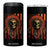 Native American Indian Chief Skull Headdress Vintage USA Flag 4 in 1 Can Cooler Tumbler TS11 One Size: 16 oz Black Print Your Wear