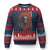 Native American Indian Chief Skull Headdress Vintage USA Flag Ugly Christmas Sweater - Print Your Wear