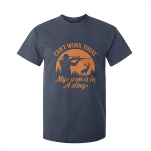 Cant Work Today My Arm Is In A Sling T Shirt For Kid Funny Deer Hunting TS11 Navy Print Your Wear