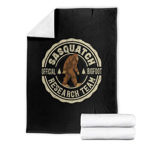Funny Bigfoot Research Team Throw Blanket Retro Official Sasquatch Forest Stroll TS11 Black Print Your Wear