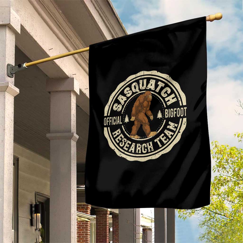 Funny Bigfoot Research Team Garden Flag Retro Official Sasquatch Forest Stroll TS11 Print Your Wear