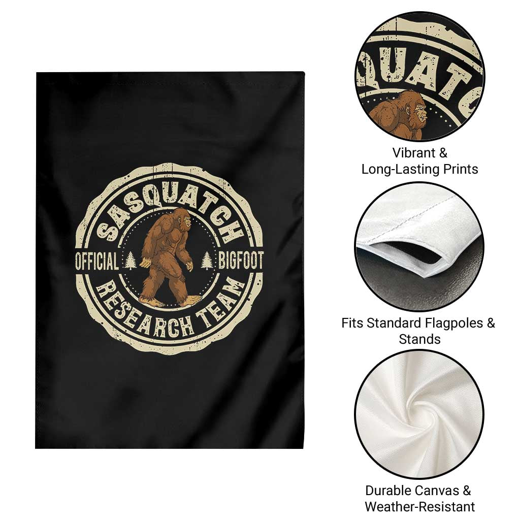 Funny Bigfoot Research Team Garden Flag Retro Official Sasquatch Forest Stroll TS11 Print Your Wear
