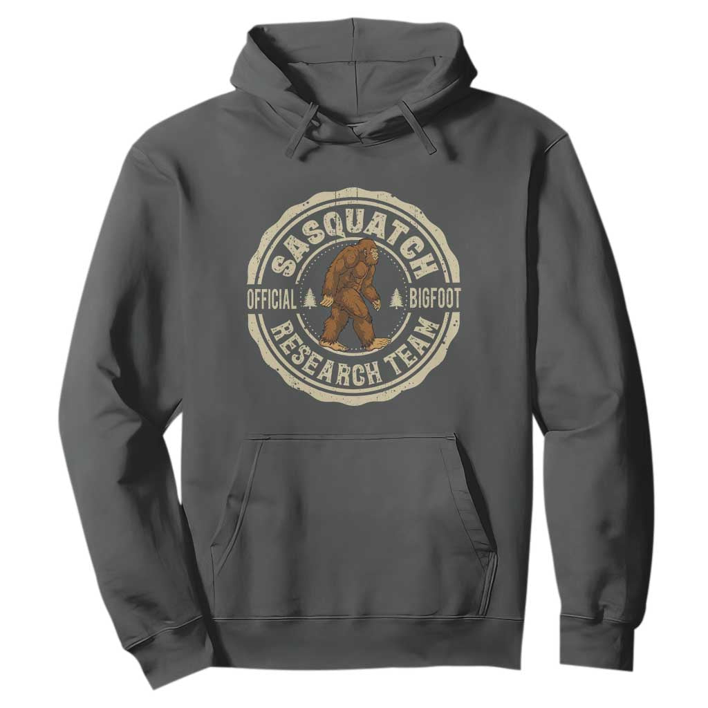 Funny Bigfoot Research Team Hoodie Retro Official Sasquatch Forest Stroll TS11 Dark Heather Print Your Wear