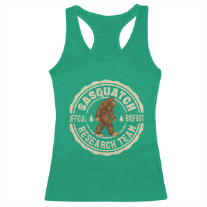 Funny Bigfoot Research Team Racerback Tank Top Retro Official Sasquatch Forest Stroll TS11 Irish Green Print Your Wear