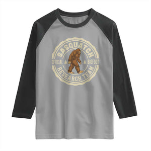Funny Bigfoot Research Team Raglan Shirt Retro Official Sasquatch Forest Stroll TS11 Sport Gray Black Print Your Wear