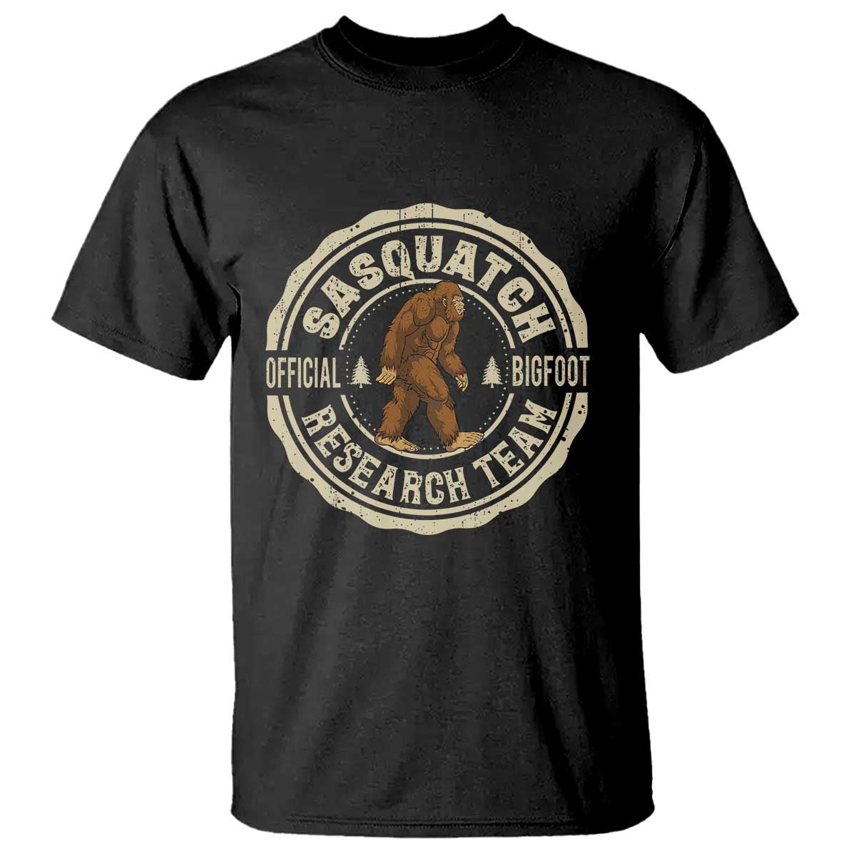Funny Bigfoot Research Team T Shirt Retro Official Sasquatch Forest Stroll TS11 Black Print Your Wear