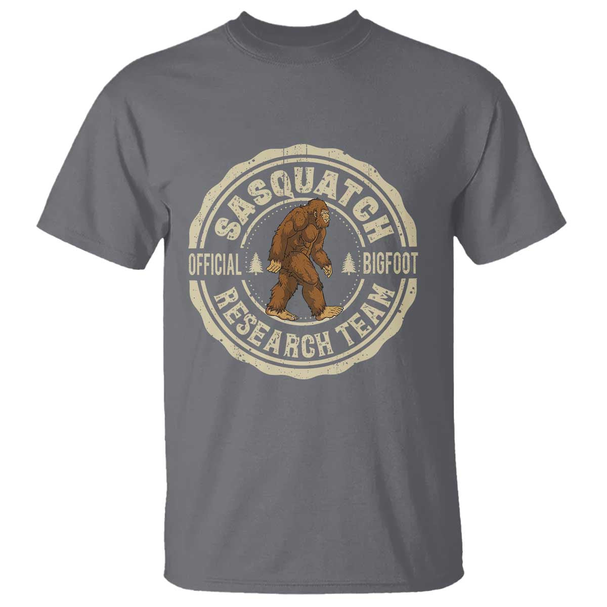 Funny Bigfoot Research Team T Shirt Retro Official Sasquatch Forest Stroll TS11 Charcoal Print Your Wear