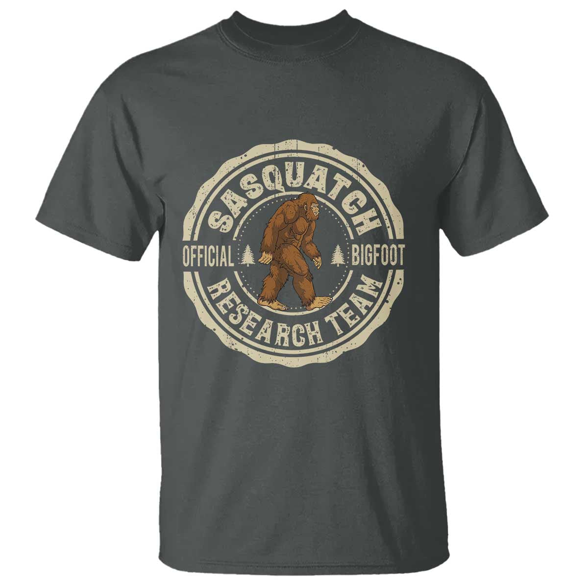Funny Bigfoot Research Team T Shirt Retro Official Sasquatch Forest Stroll TS11 Dark Heather Print Your Wear