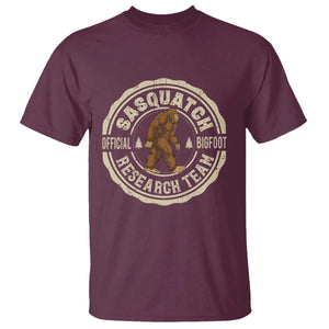 Funny Bigfoot Research Team T Shirt Retro Official Sasquatch Forest Stroll TS11 Maroon Print Your Wear